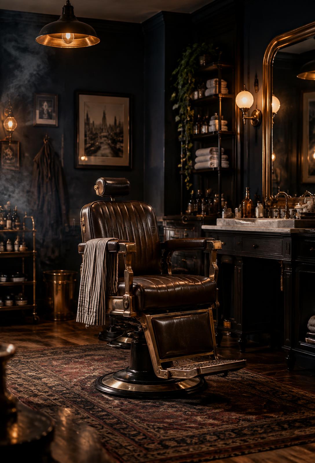 Interiér Fuego Barbershopu